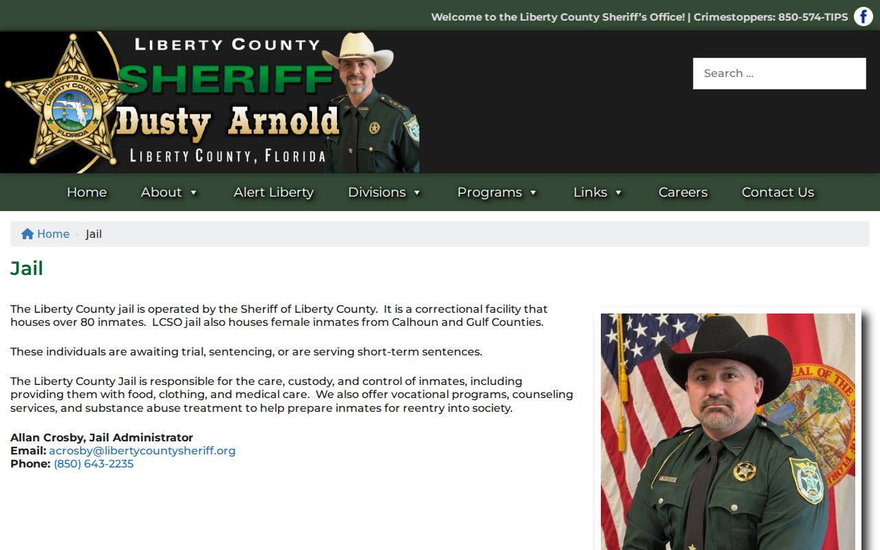 Liberty County arrest records and official county jail information