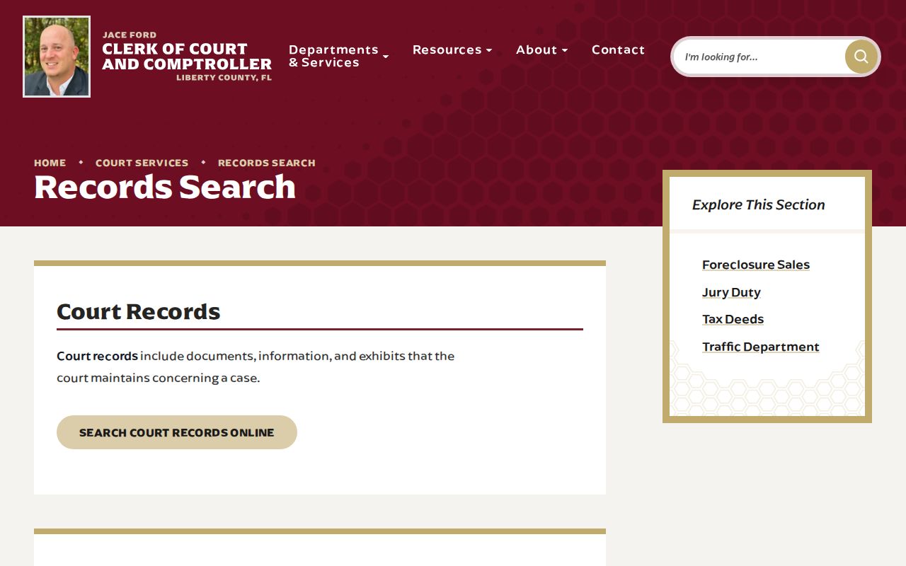 Liberty County criminal court case records search gateway