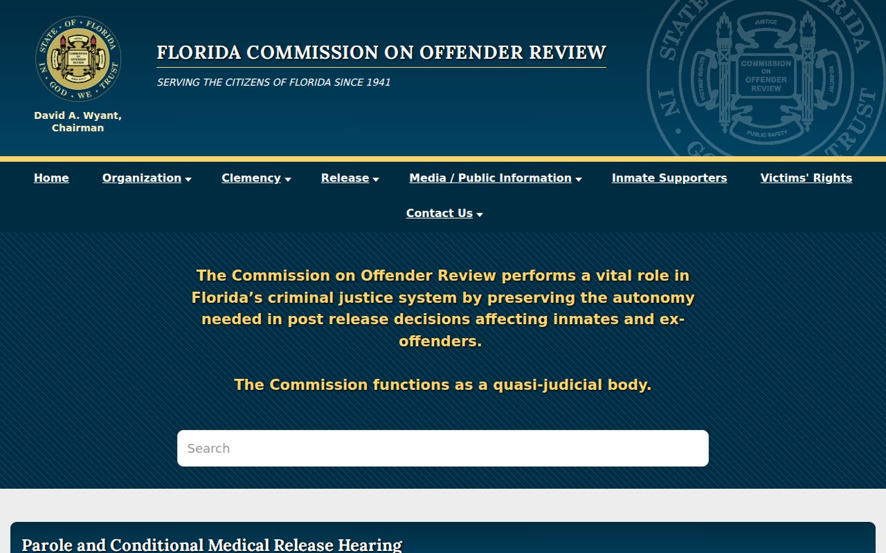 Florida release authority information related to Liberty County registry records