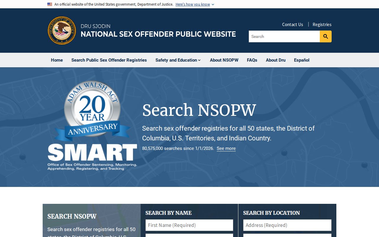 National cross-state layer for a Liberty County sex offender search